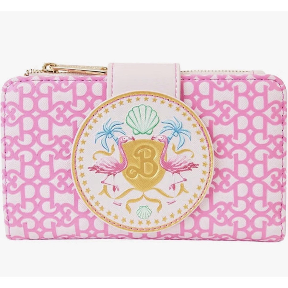 NWT Loungefly Barbie Movie Logo Pink Bifold Wallet